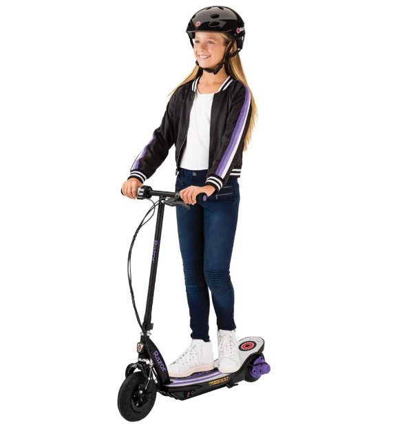Scooter eléctrica Razor Power Core E100 Morado con negro - Imagen 11
